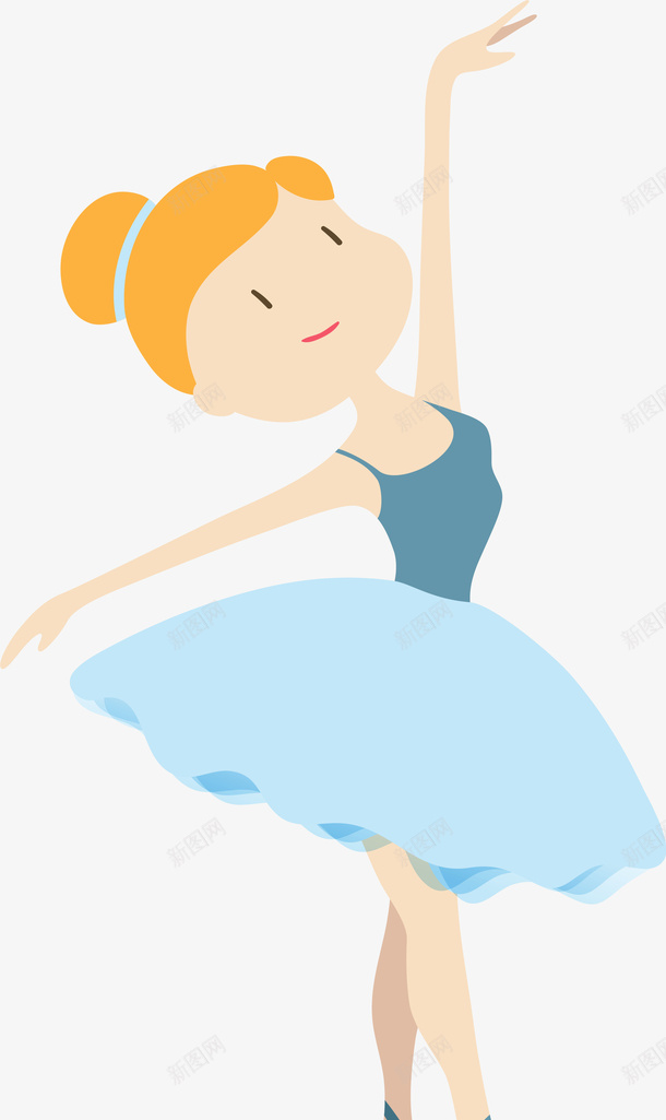 跳芭蕾舞的小女孩png免抠素材_新图网 https://ixintu.com 可爱小女孩 巧克力女孩 开心 舞蹈 芭蕾小人 蓝色裙子 跳舞 跳芭蕾舞