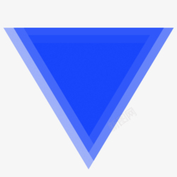 盾牌矢量图形精致蓝色立体图形正三角形高清图片