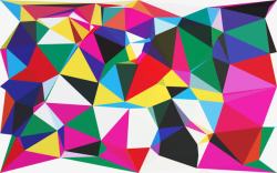晶格海报酷炫晶格化曲线抽象几何体高清图片