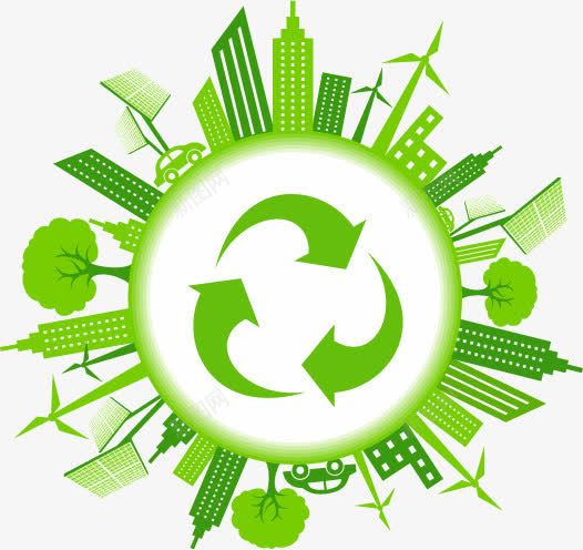 绿色环保海报png免抠素材_新图网 https://ixintu.com 三角 回收 循环 循环利用 清新自然 环保 环境保护 绿色 绿色能源 能源循环 节能