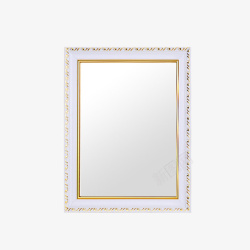 白色欧式浴室镜子素材
