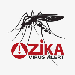 卡通禁止蚊子传染奇卡病毒宣传插素材
