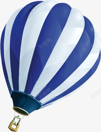 蓝白条纹氢气球png免抠素材_新图网 https://ixintu.com 条纹 氢气球 蓝白