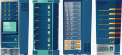 机房服务器蓝色机房硬件服务器高清图片