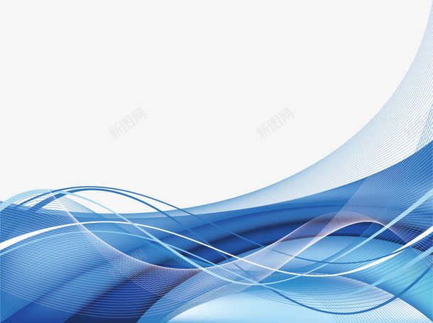 蓝色交汇曲线png免抠素材_新图网 https://ixintu.com 动感线条 彩色 曲折 流线 流线型图案 流线型海报 线条 蓝色 蓝色曲线