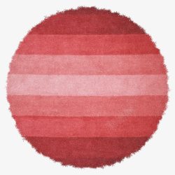 红色北欧地毯红色竖条欧式花纹圆形地毯高清图片