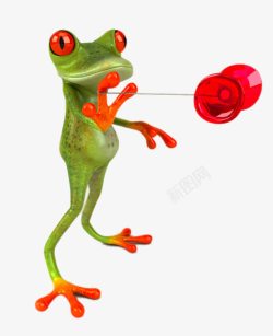 青蛙气球拿着气球的青蛙高清图片