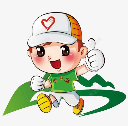 小小志愿者png免抠素材_新图网 https://ixintu.com 卡通 小男孩 志愿者 绿色 青年志愿者