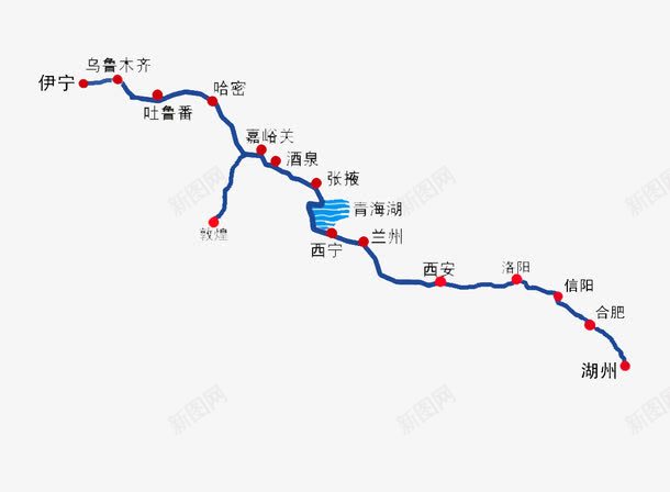 丝绸之路中国境内线路图png免抠素材_新图网 https://ixintu.com 一带一路 丝绸之路 丝绸路线 丝路 丝路文化 政策沟通 新丝绸之路 民心相通 沿线 海上丝绸之路 物流 经济互融 经济带 设施联通 贸易畅通 资金融通