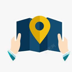 宣传单地图地图定位图标高清图片
