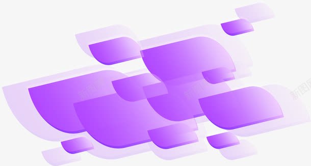 紫色抽象图形png免抠素材_新图网 https://ixintu.com 几何图形 圆角矩形 抽象图形 矢量素材 紫色