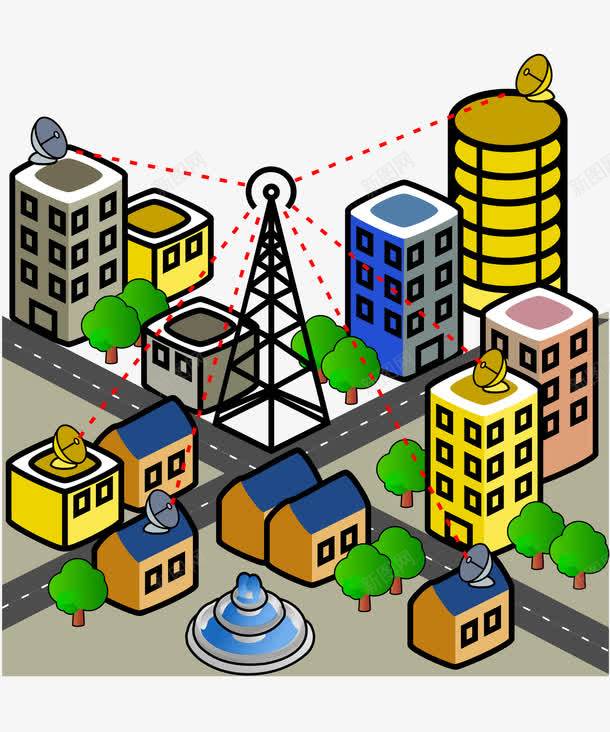城市电网辐射规划png免抠素材_新图网 https://ixintu.com 互联网 区位规划 城市 城市规划 城市规划图 天线 广播 无线 电信 电网 移动 辐射 通讯