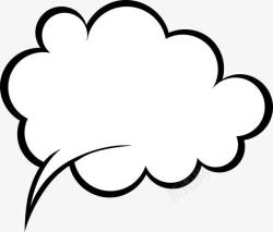 POP手绘体对话框卡通云朵对话框高清图片