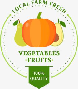 新鲜蔬菜水果标签素材