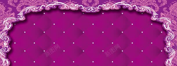 唯美紫色背景图jpg设计背景_新图网 https://ixintu.com 墙体喷绘图 婚庆背景 婚礼喷绘 婚礼背景 心形花纹 白边 紫色 背景 花藤边 花边框 软包