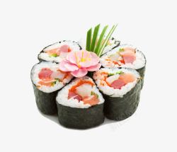 三文鱼美食背景韩国寿司高清图片