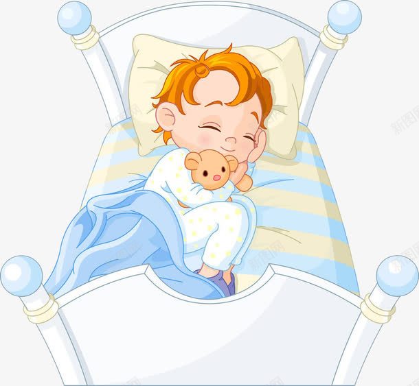 抱着小熊睡觉的婴儿png免抠素材_新图网 https://ixintu.com 卡通手绘 婴儿 宝宝 小孩 抱着小熊的大熊 熟睡 熟睡的婴儿 睡眠 睡觉 进入梦乡