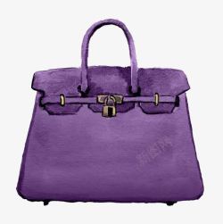 紫色包包素材