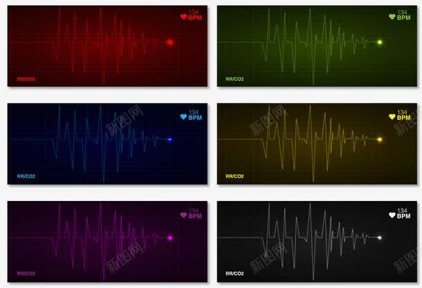 心电图心跳折线png免抠素材_新图网 https://ixintu.com 健康监测 医疗设备 心电图 心跳折线 心跳检测 心跳线图 身体检查 黑色渐变背景