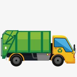 绿色运输车垃圾车高清图片