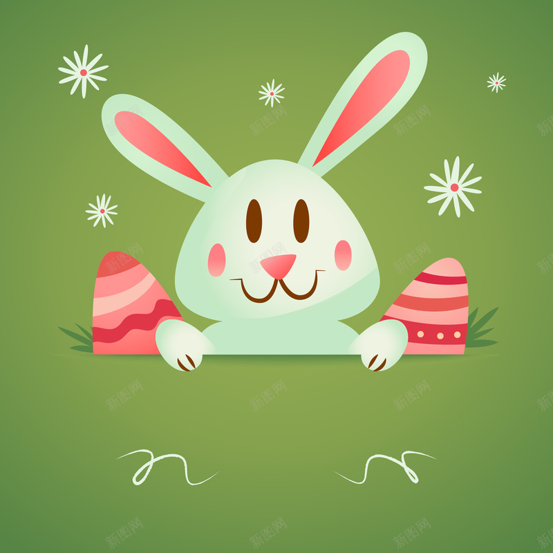 卡通复活节粉色耳朵兔子矢量jpg设计背景_新图网 https://ixintu.com 兔子 卡通 复活节 彩蛋 矢量素材 粉色 耳朵 花朵