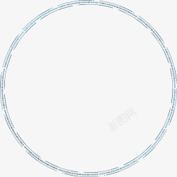 圆圈边框柳枝蓝色线条圆圈高清图片