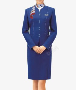 套装制服2017蓝色套装礼仪小姐高清图片