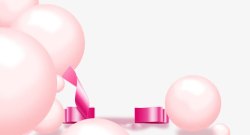 粉色气球气泡背景素材