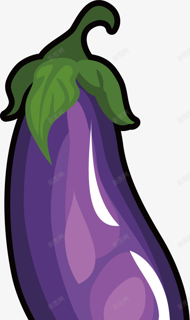 水彩紫色的茄子矢量图ai免抠素材_新图网 https://ixintu.com 创意 卡通手绘 水彩 紫色 茄子 蔬菜 食物 矢量图