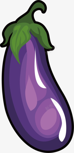 矢量紫色茄子水彩紫色的茄子矢量图高清图片
