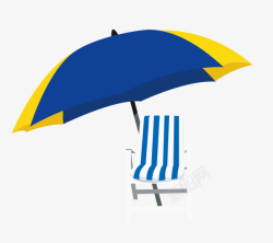 电竞椅夏日沙滩卡通旅游海报banner高清图片