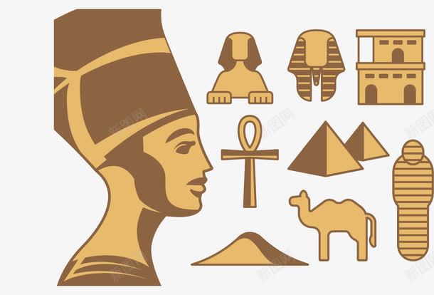 埃及游玩png免抠素材_新图网 https://ixintu.com 出国旅游 埃及 文明古国 金字塔