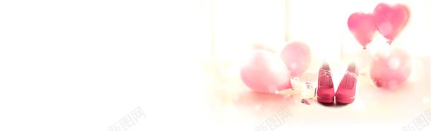 粉色气球高跟鞋背景bannerjpg设计背景_新图网 https://ixintu.com banner 气球 粉色 背景 高跟鞋
