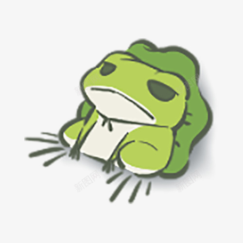 发呆的卡通小青蛙png免抠素材_新图网 https://ixintu.com 佛系青蛙 动物 卡通 发呆 思考 旅行青蛙 绿色 青蛙 青蛙logo 静坐
