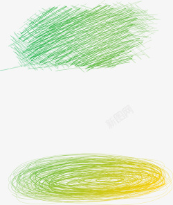 彩铅葡萄绿色渐变彩铅笔刷手绘矢量图高清图片