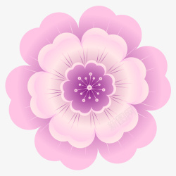 粉色小花背景卡通手绘一朵粉色小花高清图片