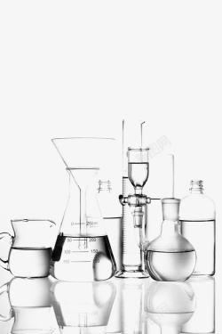 透明玻璃器皿化学实验高清图片