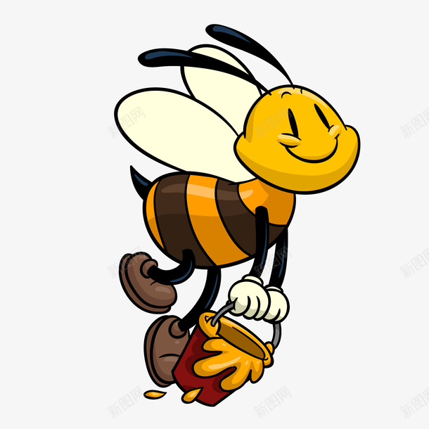 手绘拿蜂蜜的蜜蜂png免抠素材_新图网 https://ixintu.com 免扣Png 创意 动物 卡通 图案 微笑 手拿 手绘 时尚 蜂类 蜂蜜 蜜蜂 飞行 黄色