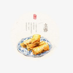 立春与美食图案素材