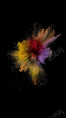 彩色爆炸粉末H5背景背景