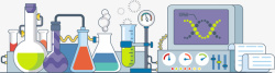卡通科学实验室器材卡通版的实验室器材高清图片
