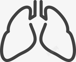 手绘器官免费肺部图标高清图片