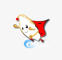 饺子馆logo卡通超人玉米图标高清图片