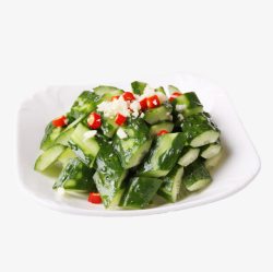 开胃小菜产品实物家常菜蒜泥黄瓜高清图片