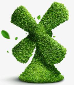 绿色植物风扇素材