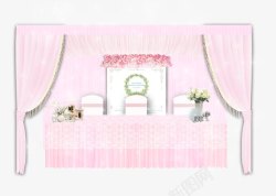 粉色桌布婚礼效果图高清图片