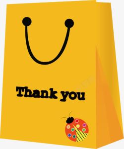 e3d制作创意商场手提黄色购物袋高清图片
