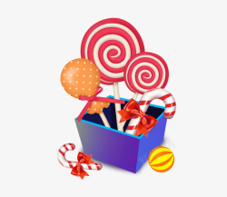 可爱欢乐六一节61儿童节卡通糖果礼物主题插画高清图片
