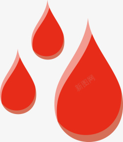 动物的红色血滴卡通矢量图素材