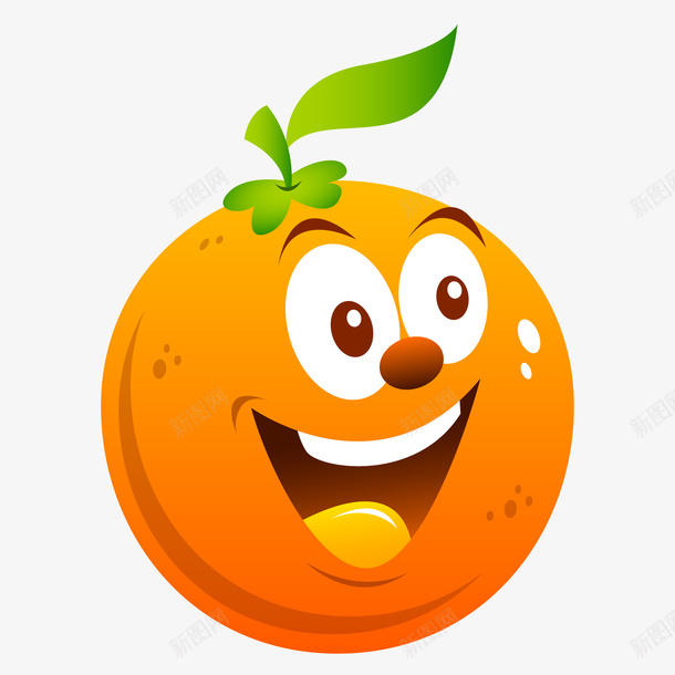 扁平化水果可爱橘子png免抠素材_新图网 https://ixintu.com 卡通 扁平化 扁平化食品 手绘 橘子 水果 爱笑的水果 笑脸